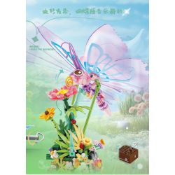 KAZI GBL BOZHI KY81139 Xếp hình lắp ráp ghép mô hình Hộp nhạc thơm bướm