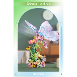 KAZI GBL BOZHI KY81139 Xếp hình lắp ráp ghép mô hình Hộp nhạc thơm bướm