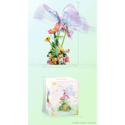 KAZI GBL BOZHI KY81139 Xếp hình lắp ráp ghép mô hình Hộp nhạc thơm bướm