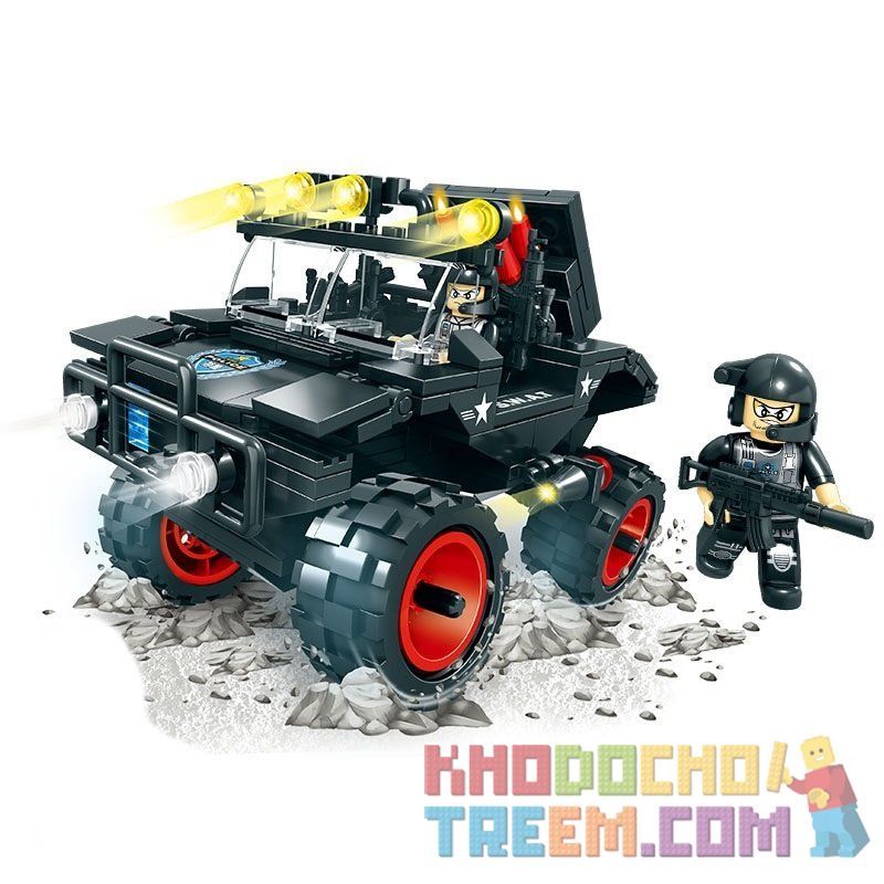 WOMA C0526 0526 Xếp hình kiểu  SWAT SPECIAL FORCE Swat Car Ô Tô Lính đặc Nhiệm 306 khối