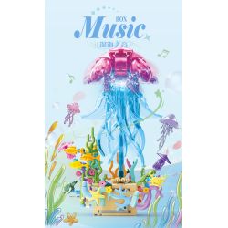 KAZI GBL BOZHI KY81140 Xếp hình lắp ráp ghép mô hình Âm thanh của hộp nhạc sâu lắng