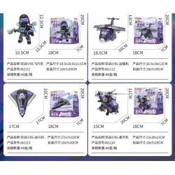 iBlock ib1111 Xếp hình lắp ráp ghép mô hình Anh hùng trong mơ thành phố: Phi công đội chiến đấu trên không