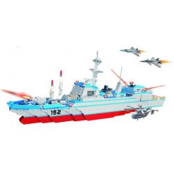 WOMA C0152 0152 Xếp hình kiểu  MILITARY ARMY Missile Destroyer Tàu Khu Trục 796 khối