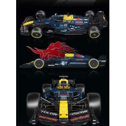 MouldKing 13207 RB20 Racing Car Xếp hình lắp ráp ghép mô hình Đua xe Red Bull Đua xe công thức RB20 Đua xe F1