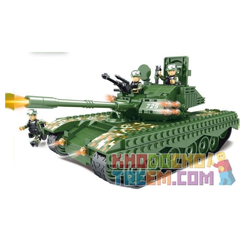 WOMA C0725 0725 Xếp hình kiểu  MILITARY ARMY 99 Main Battle Tanks Xe Tăng Chủ Lực 587 khối