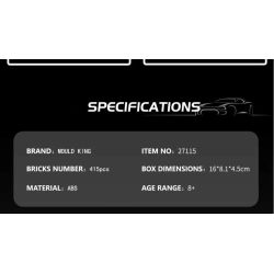 MouldKing 27115 Xếp hình lắp ráp ghép mô hình Xe thể thao Porsche 718 GT4 RS