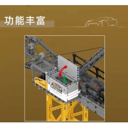 MouldKing 17096 Luffing Jib Tower Crane Xếp hình lắp ráp ghép mô hình cần cẩu tháp luffing cần cẩu tháp