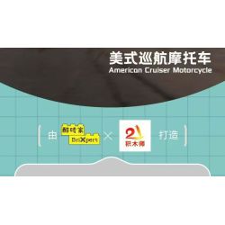 MouldKing 23004 American Cruiser Motorcycle Xếp hình lắp ráp ghép mô hình xe máy du lịch Mỹ