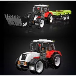 MouldKing 24093 Wheel Loader & Agriculturnl Trailer Xếp hình lắp ráp ghép mô hình Xe nâng & Xe moóc trang trại