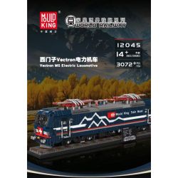 MouldKing 12045 Vectron European Electric Passenger Train Xếp hình lắp ráp ghép mô hình Đầu máy điện Siemens Vectron
