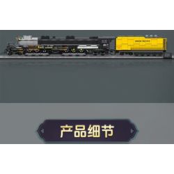 MouldKing 12049 Big Boy 4-8-8-4 Locomotive Xếp hình lắp ráp ghép mô hình Đầu máy hơi nước bánh lốp Big Boy 4-8-8-4