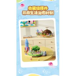 AREA-X AB0088 Xếp hình lắp ráp ghép mô hình SpongeBob SquarePants: Ngôi nhà trên cây có mái vòm của Sandy