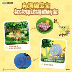 AREA-X AB0088 Xếp hình lắp ráp ghép mô hình SpongeBob SquarePants: Ngôi nhà trên cây có mái vòm của Sandy