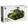 ThirdParty 300020 M3A1 Stuart Xếp hình lắp ráp ghép mô hình xe tăng M3A1 Stuart