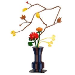 CaDA DoubleE C59025 Xếp hình lắp ráp ghép mô hình Nghệ thuật cắm hoa theo trường phái Livtist Trung Quốc: Huaiqiu