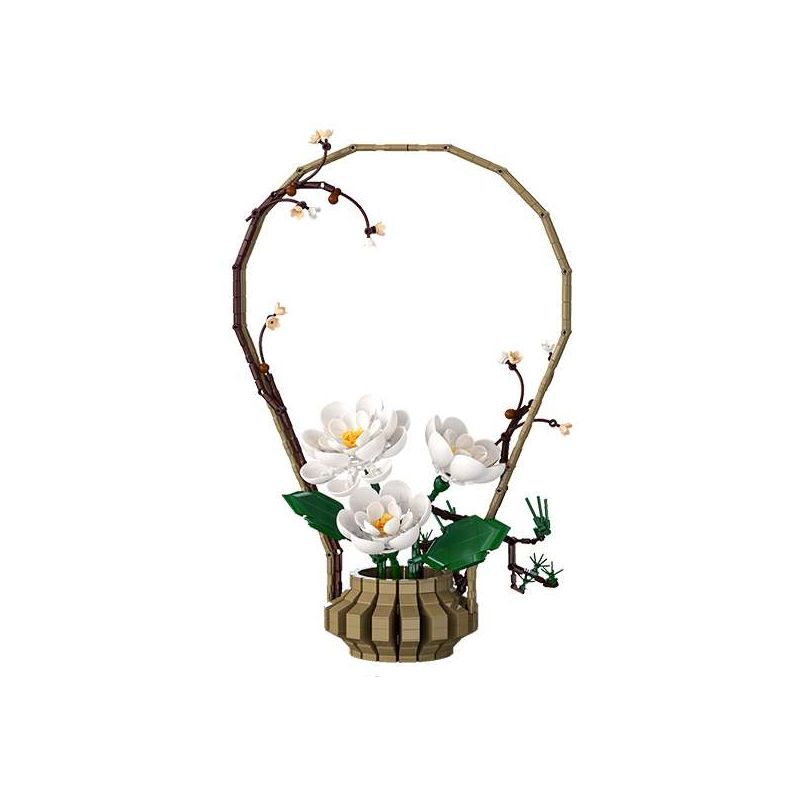 CaDA DoubleE C59026 Xếp hình lắp ráp ghép mô hình Nghệ thuật cắm hoa theo chủ nghĩa Livtist Trung Quốc: Yidong