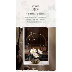 CaDA DoubleE C59026 Xếp hình lắp ráp ghép mô hình Nghệ thuật cắm hoa theo chủ nghĩa Livtist Trung Quốc: Yidong