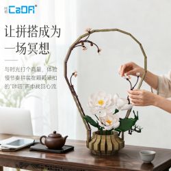 CaDA DoubleE C59026 Xếp hình lắp ráp ghép mô hình Nghệ thuật cắm hoa theo chủ nghĩa Livtist Trung Quốc: Yidong