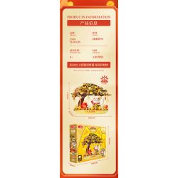 JAKI BK008 MÈO MAY MẮN NĂNG LƯỢNG MẶT TRỜI CÂY GIÀU CÓ bộ đồ chơi xếp lắp ráp ghép mô hình