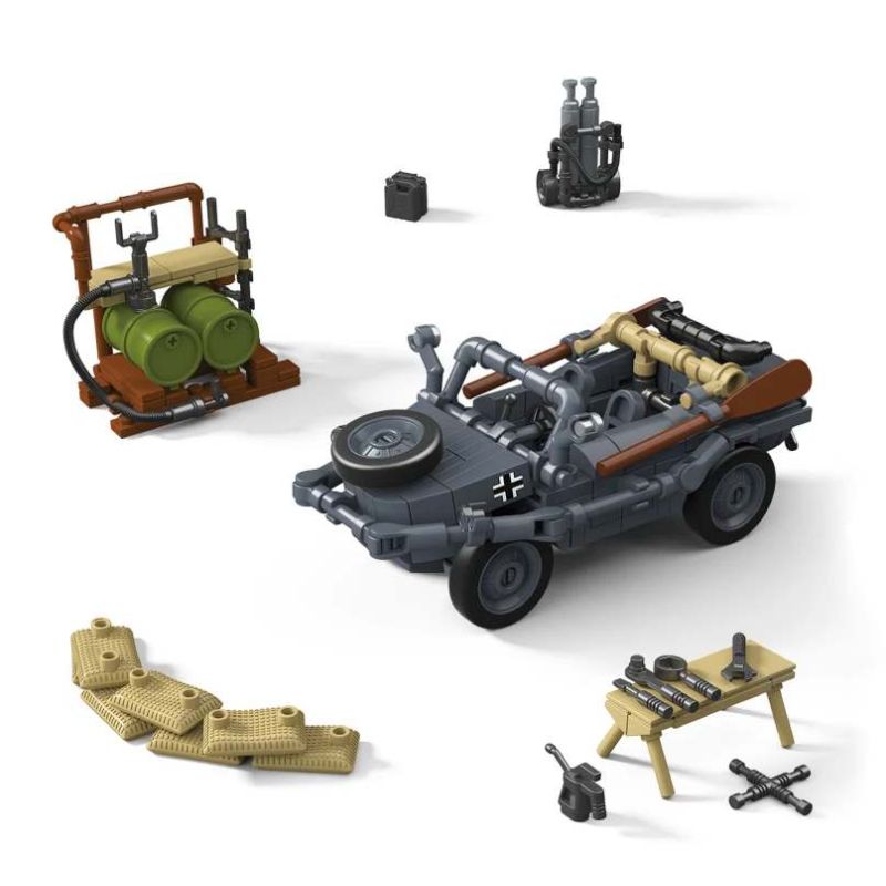 ThirdParty 300021 Typ 166 Schwimmwagen Xếp hình lắp ráp ghép mô hình Xe lội nước Type 166 của Đức 1:35