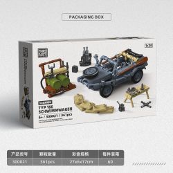 ThirdParty 300021 Typ 166 Schwimmwagen Xếp hình lắp ráp ghép mô hình Xe lội nước Type 166 của Đức 1:35