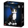 ZHEGAO 662501 Xếp hình lắp ráp ghép mô hình mèo tuxedo