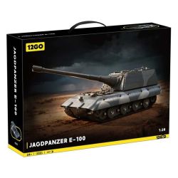 12GO 97018 Jagopanzer E-100 Xếp hình lắp ráp ghép mô hình Pháo chống tăng E-100 1:28