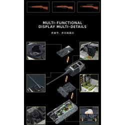 12GO 97018 Jagopanzer E-100 Xếp hình lắp ráp ghép mô hình Pháo chống tăng E-100 1:28