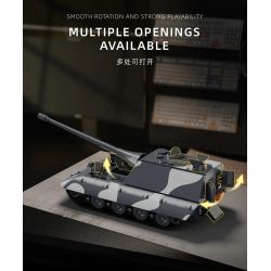 12GO 97018 Jagopanzer E-100 Xếp hình lắp ráp ghép mô hình Pháo chống tăng E-100 1:28