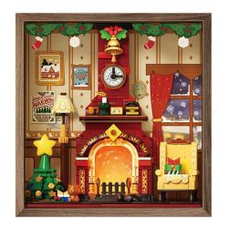 Wekki 516165 Xếp hình lắp ráp ghép mô hình Độc quyền Giáng sinh: Lò sưởi mùa đông ấm áp