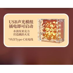 Wekki 516165 Xếp hình lắp ráp ghép mô hình Độc quyền Giáng sinh: Lò sưởi mùa đông ấm áp