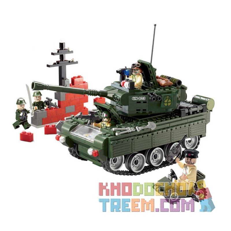 Enlighten 823 Qman 823 non  XE TĂNG bộ đồ chơi xếp lắp ráp ghép mô hình Military Army COMBATZONES TANKS Quân Sự Bộ Đội 466 khối