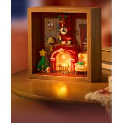 Wekki 516165 Xếp hình lắp ráp ghép mô hình Độc quyền Giáng sinh: Lò sưởi mùa đông ấm áp