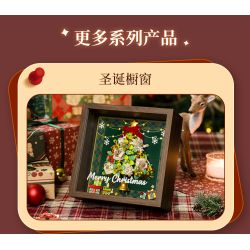 Wekki 516165 Xếp hình lắp ráp ghép mô hình Độc quyền Giáng sinh: Lò sưởi mùa đông ấm áp