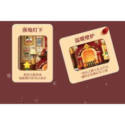 Wekki 516165 Xếp hình lắp ráp ghép mô hình Độc quyền Giáng sinh: Lò sưởi mùa đông ấm áp