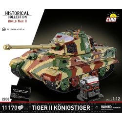 COBI 2808 Tiger II Königstiger Xếp hình lắp ráp ghép mô hình Xe tăng hạng nặng King Tiger 1:12