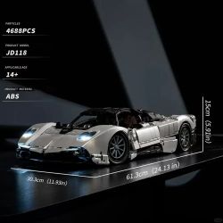 small angle JD118 Pagani Utopia Car Xếp hình lắp ráp ghép mô hình Xe thể thao Pagani Utopia 1:8