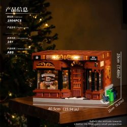small angle JD131 Coffee shop - the corner Xếp hình lắp ráp ghép mô hình quán cà phê