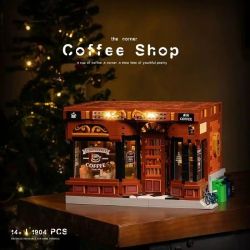 small angle JD131 Coffee shop - the corner Xếp hình lắp ráp ghép mô hình quán cà phê