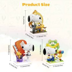 Pantasy 86912 Peanuts Surprise Letter World Xếp hình lắp ráp ghép mô hình Snoopy: Các mô hình của Alphabet World 6