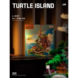 small angle JD125 Turtle Island Xếp hình lắp ráp ghép mô hình đảo rùa