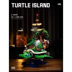 small angle JD125 Turtle Island Xếp hình lắp ráp ghép mô hình đảo rùa