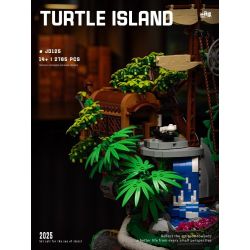 small angle JD125 Turtle Island Xếp hình lắp ráp ghép mô hình đảo rùa