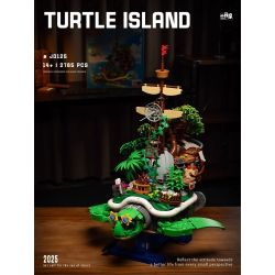 small angle JD125 Turtle Island Xếp hình lắp ráp ghép mô hình đảo rùa