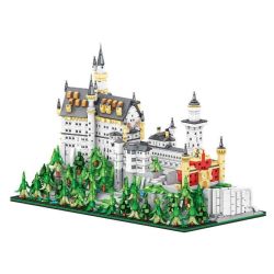 small angle JD097 Swan Castle Xếp hình lắp ráp ghép mô hình Lâu đài Neuschwanstein