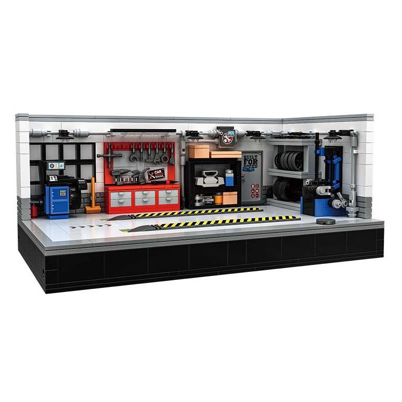 small angle JD097 Modern Garage Xếp hình lắp ráp ghép mô hình ga-ra 