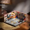 small angle X5007 Garage Xếp hình lắp ráp ghép mô hình Gara mini kiểu Mỹ