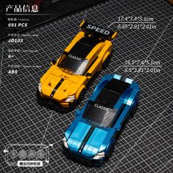 small angle JD103 Xếp hình lắp ráp ghép mô hình Xe thể thao cổ điển Su 7 xe đôi