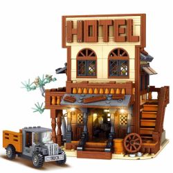 small angle JD109 Hotel Xếp hình lắp ráp ghép mô hình khách sạn