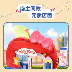 Keeppley K20890 Xếp hình lắp ráp ghép mô hình Chế độ xem phố Sanrio Phần 2: Hội thảo về bướm Hello Kitty